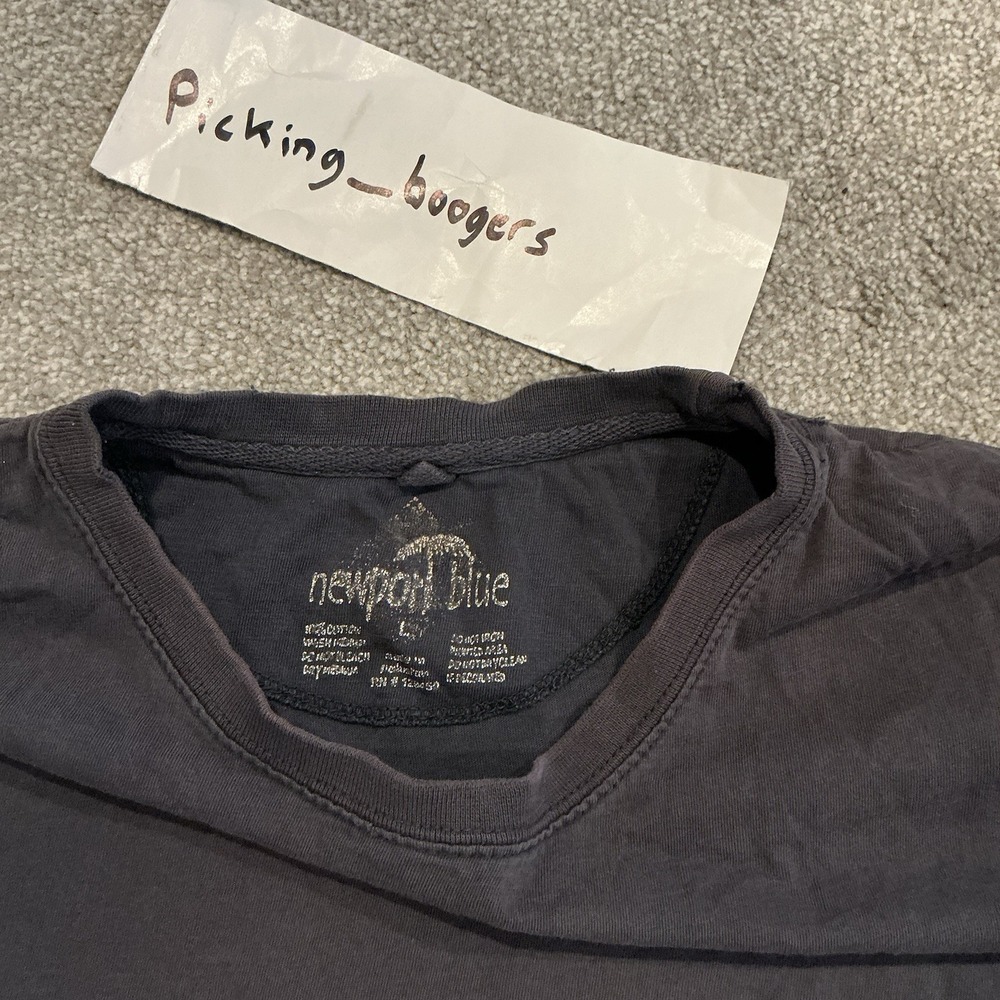 NEWPORT BLUE BOTTLE CAPS Four Score And Seven Beers Ago Size L Black T-SHIRT - Picture 3 of 4